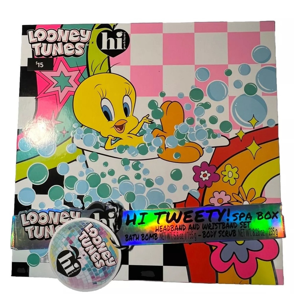 Hi Peach Layne X‎ Looney Tunes Spa Box Tweety Set Limited Edition Body Scrub New
